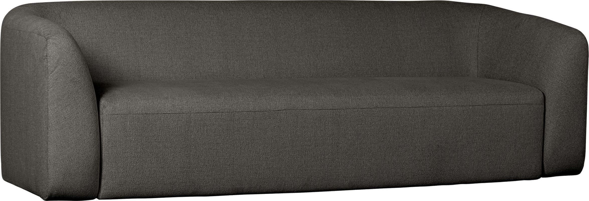 BePureHome Sloping 3-zitsbank Grijs/zwart Melange Zwart