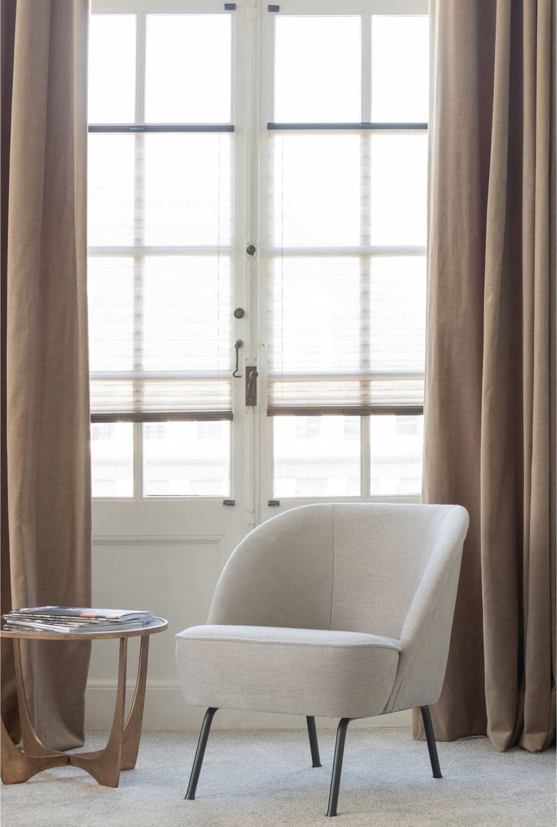 BePureHome Vogue Fauteuil Geweven Stof Zand Beige|Bruin Fauteuil