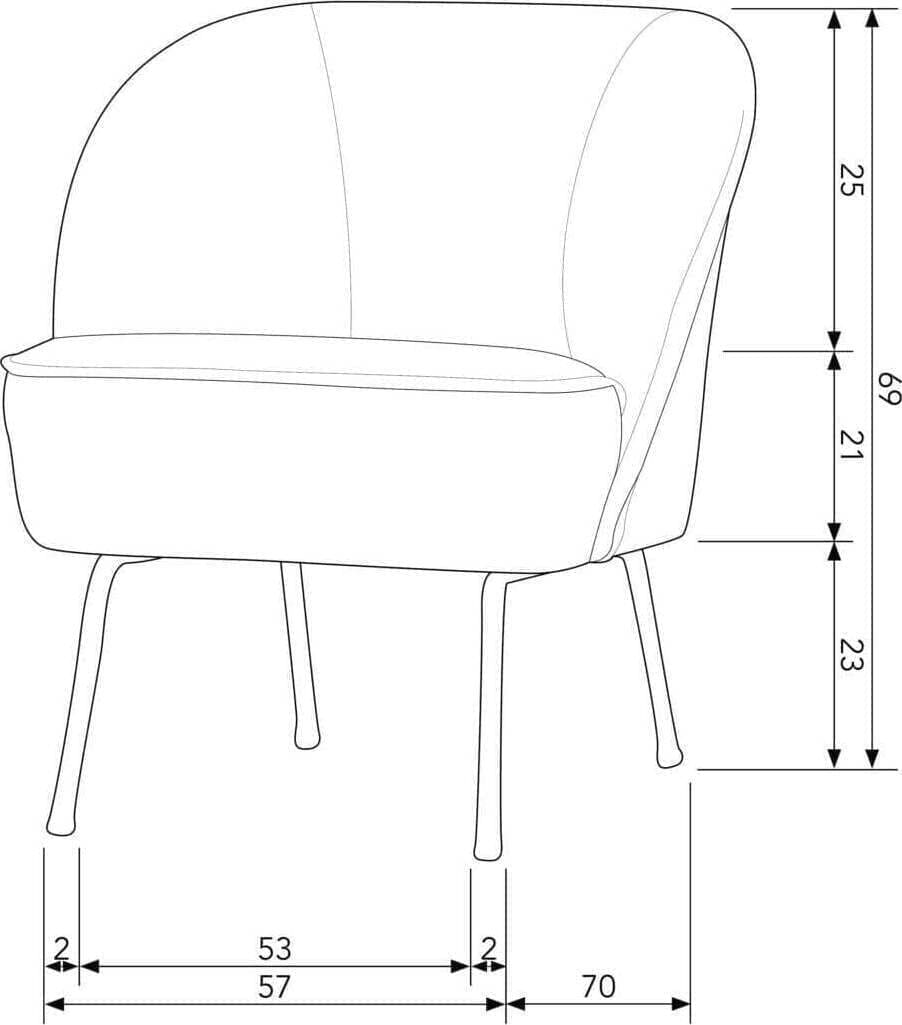 BePureHome Vogue Fauteuil Geweven Stof Zand Beige|Bruin Fauteuil