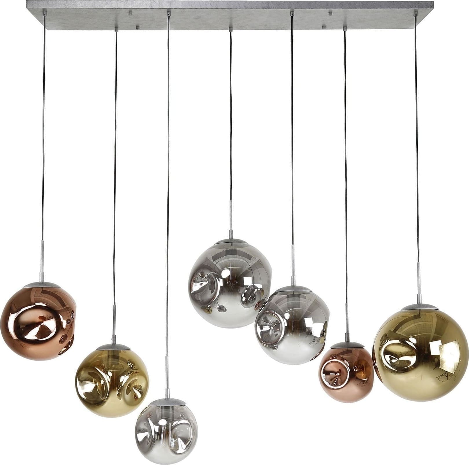 Hanglamp 4+3 Stellar - Oud Zilver Bullcraft Hanglamp 7458/29