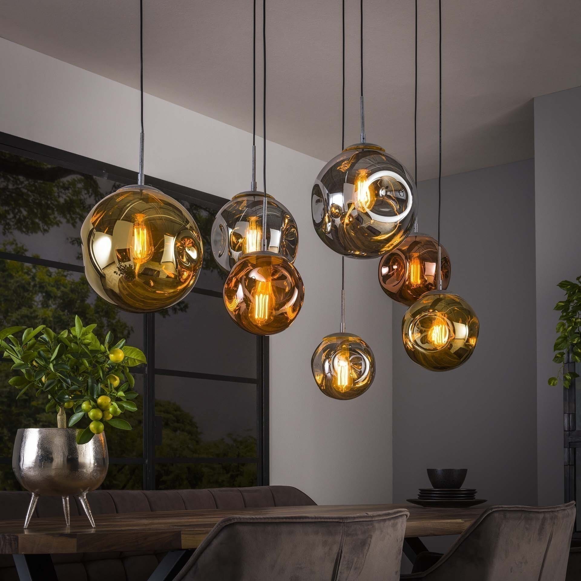 Hanglamp 4+3 Stellar - Oud Zilver Bullcraft Hanglamp 7458/29
