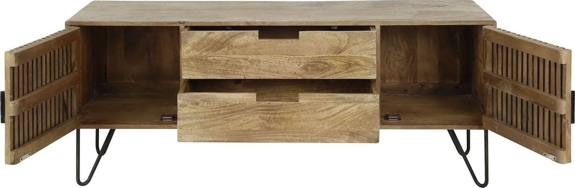TV-meubel Tweak - Massief Mango Zandkleur Bullcraft Tv-meubel|Tv-dressoir 2396/16ZA