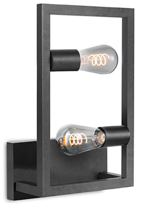 LABEL51 Wandlamp Quadrato - Zwart - Metaal Zwart Wandlamp