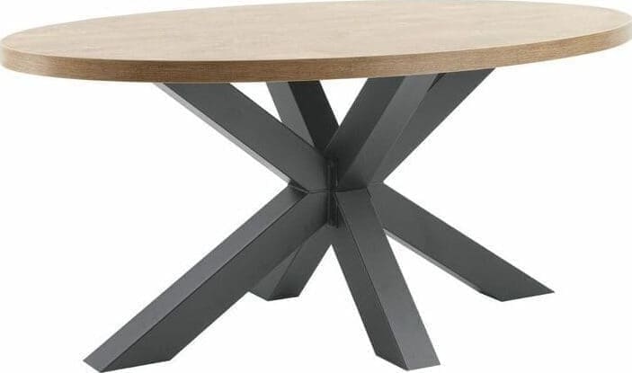 Profijt Meubel Ovale eettafel Silvares 183x100cm Bruin|Naturel Eettafel