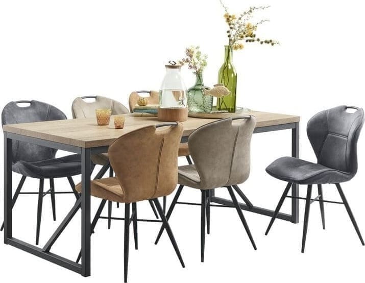 Pronto Wonen Eetkamerstoel Loana microvezel moss Groen Eetkamerstoel