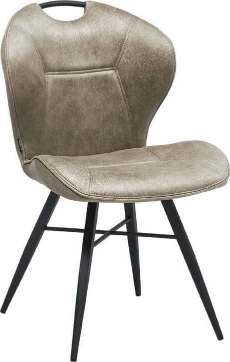 Pronto Wonen Eetkamerstoel Loana microvezel taupe Taupe Eetkamerstoel