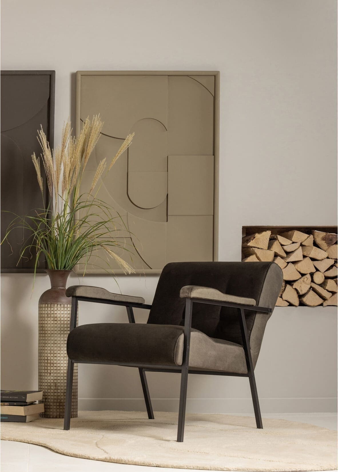 WOOOD Exclusive Alya Vloerkleed Organisch Milk 170x240cm Beige|Wit