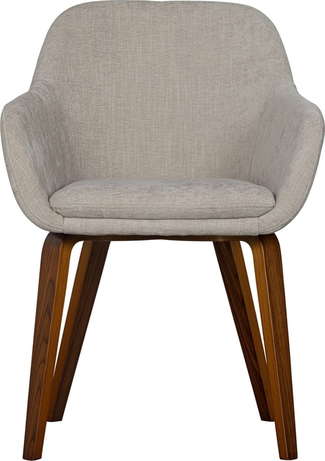 vtwonen Base Eetkamerstoel Fluweel Melange Zand Beige|Bruin Eetkamerstoel