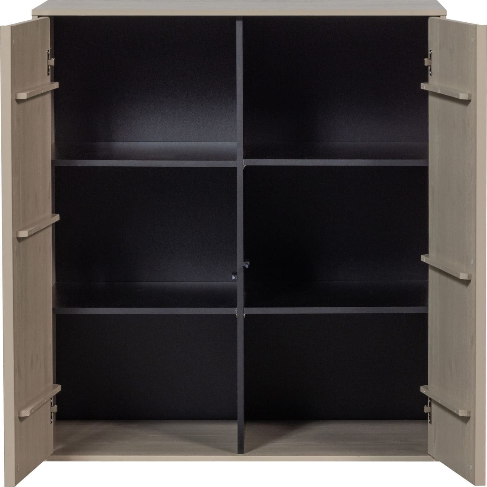 vtwonen Daily Closet Double 110x100cm Grenen Dakargrau Grijs Kast