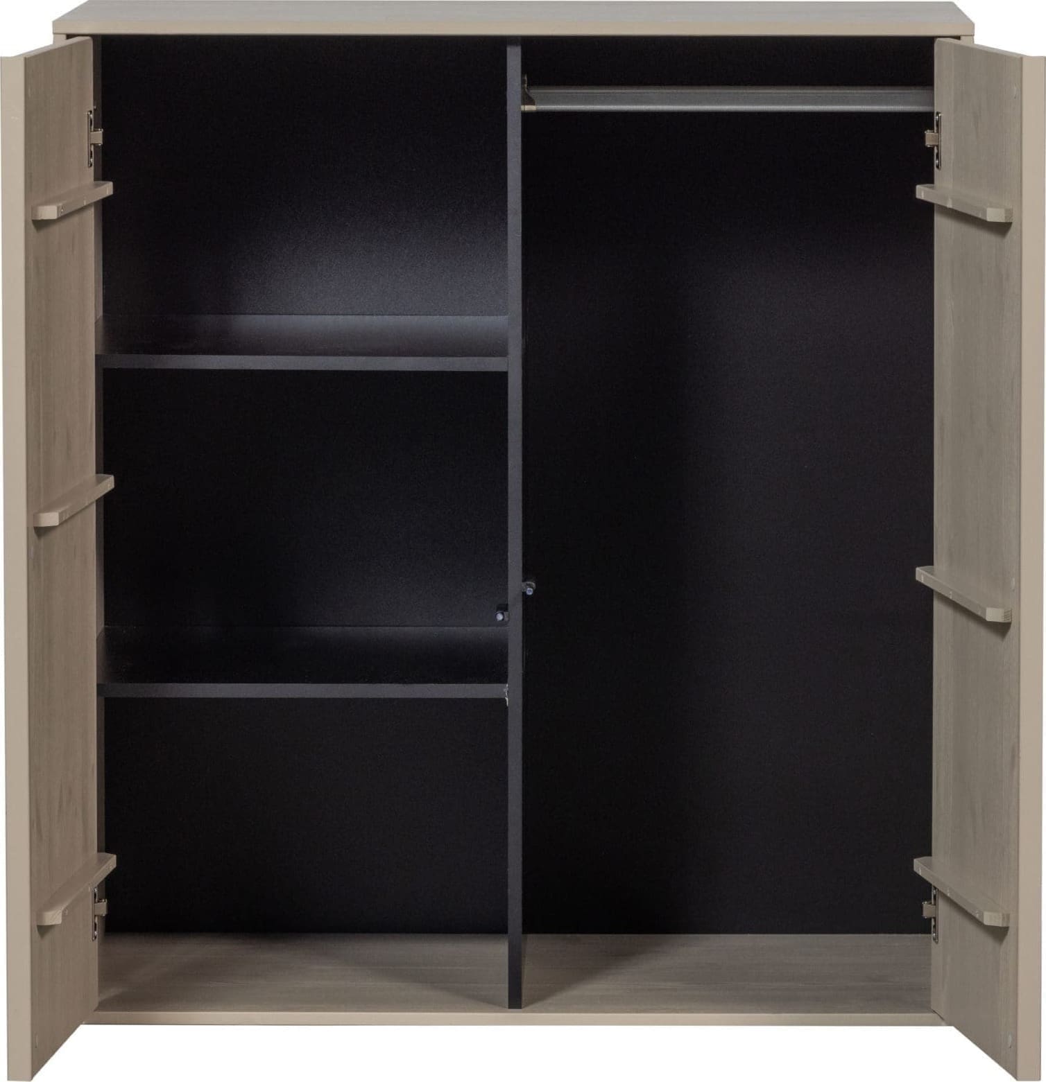 vtwonen Daily Closet Double 110x100cm Grenen Dakargrau Grijs Kast