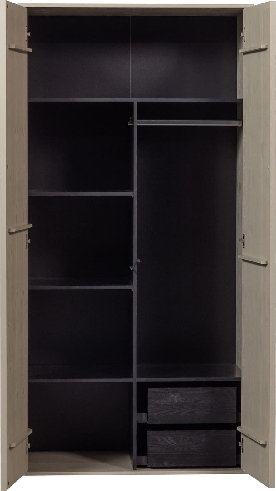 vtwonen Daily Closet Double 200x100cm Grenen Dakargrau Grijs Kast