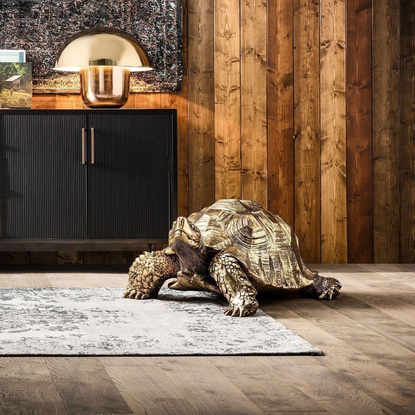 Beeld Turtle Gold Big Kare Design Beeld 30142