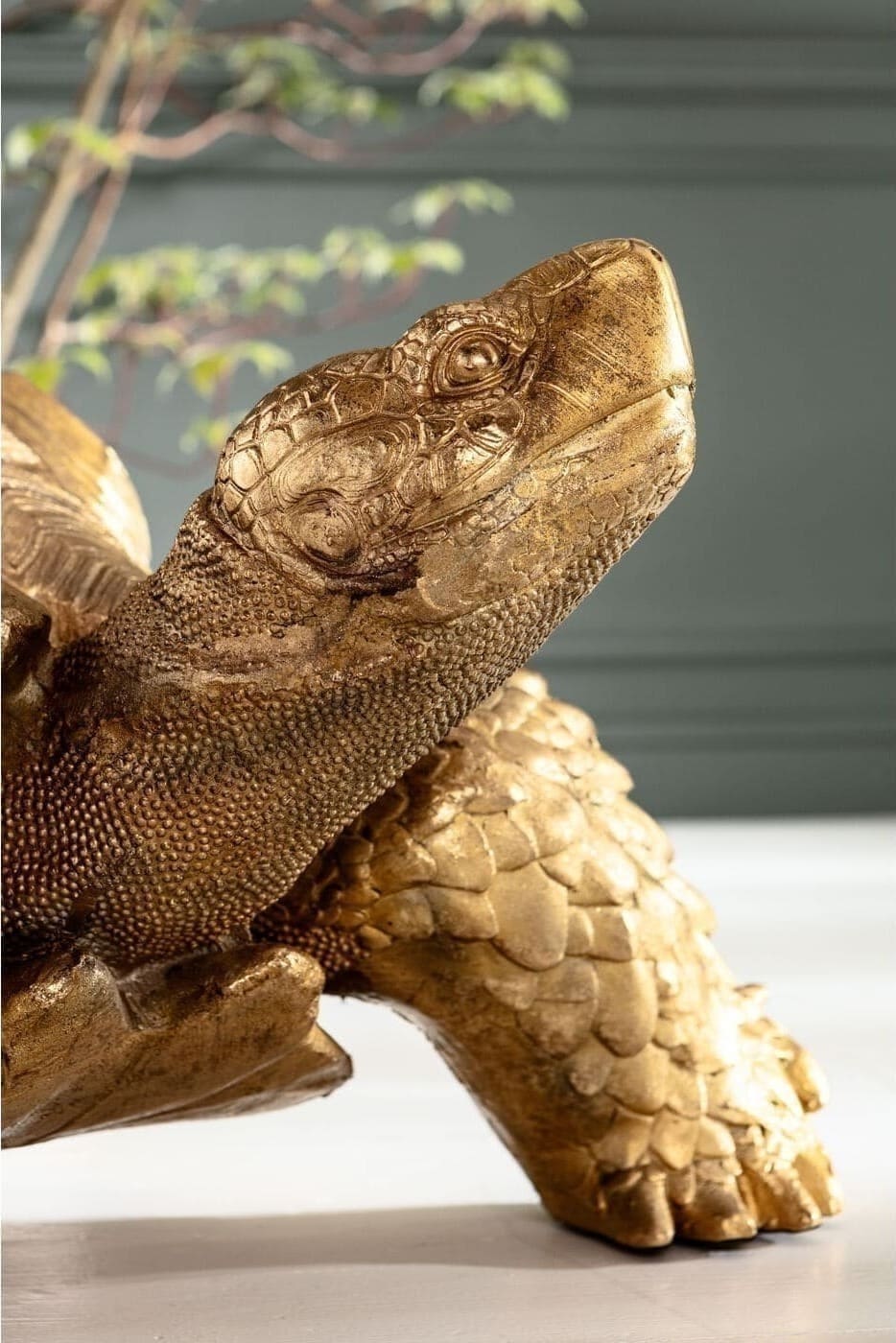 Beeld Turtle Gold Big Kare Design Beeld 30142