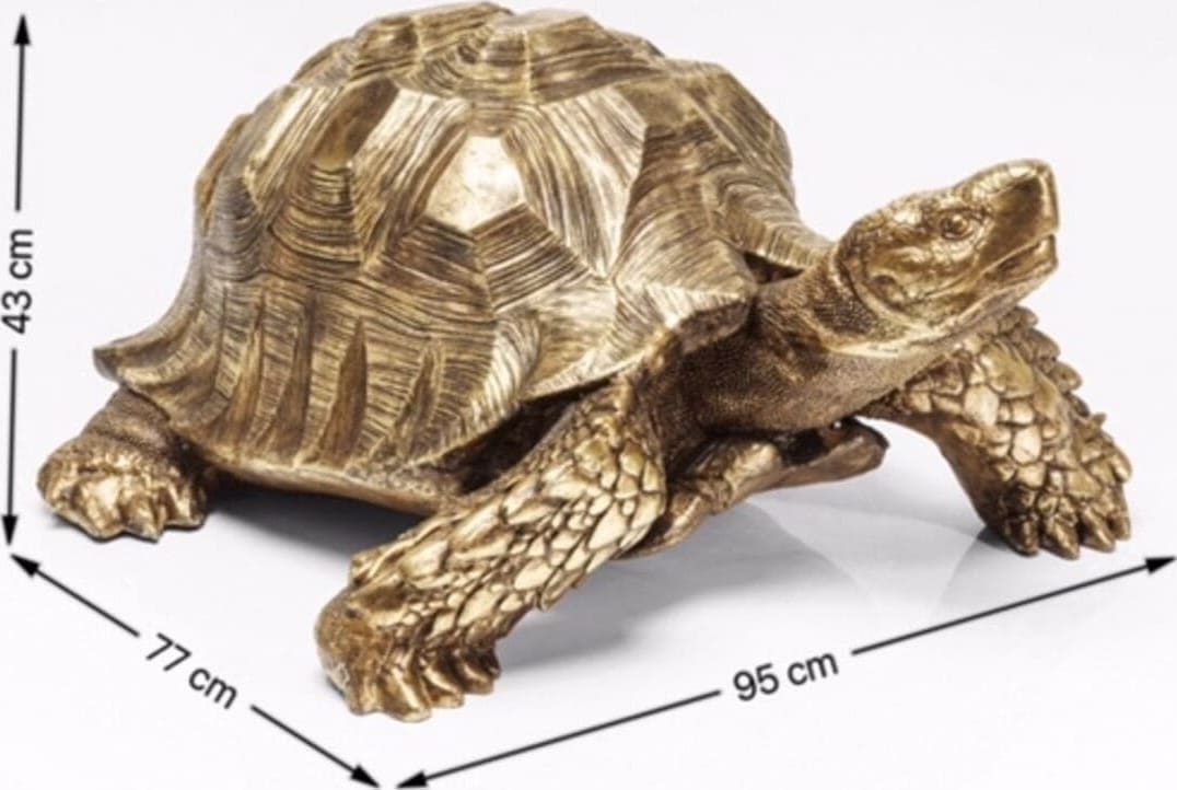 Beeld Turtle Gold Big Kare Design Beeld 30142