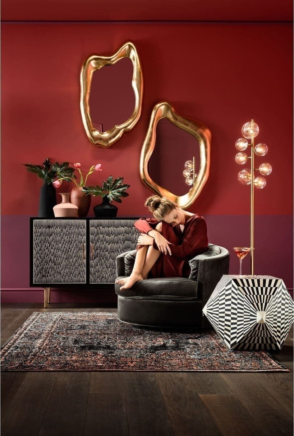 Spiegel Hologram Gold 119x76cm Kare Design Spiegel 83206