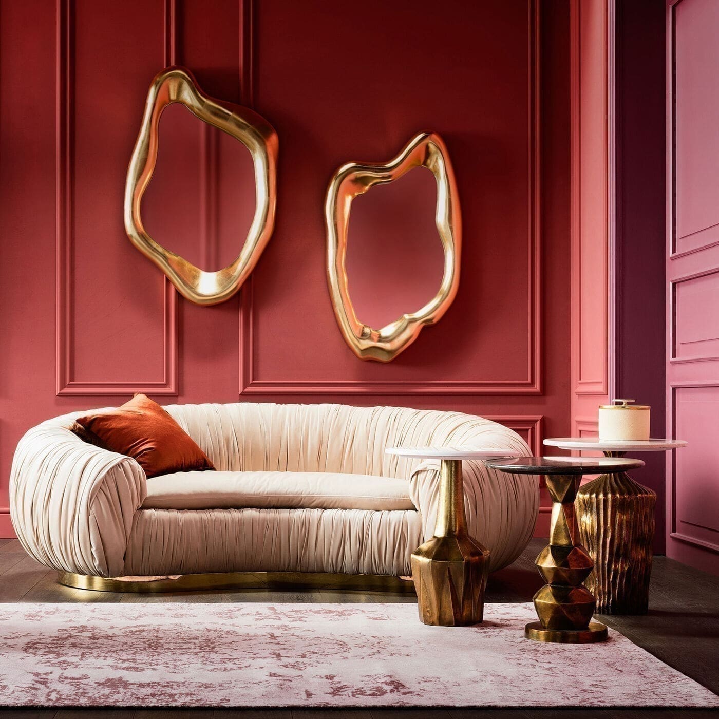 Spiegel Hologram Gold 119x76cm Kare Design Spiegel 83206