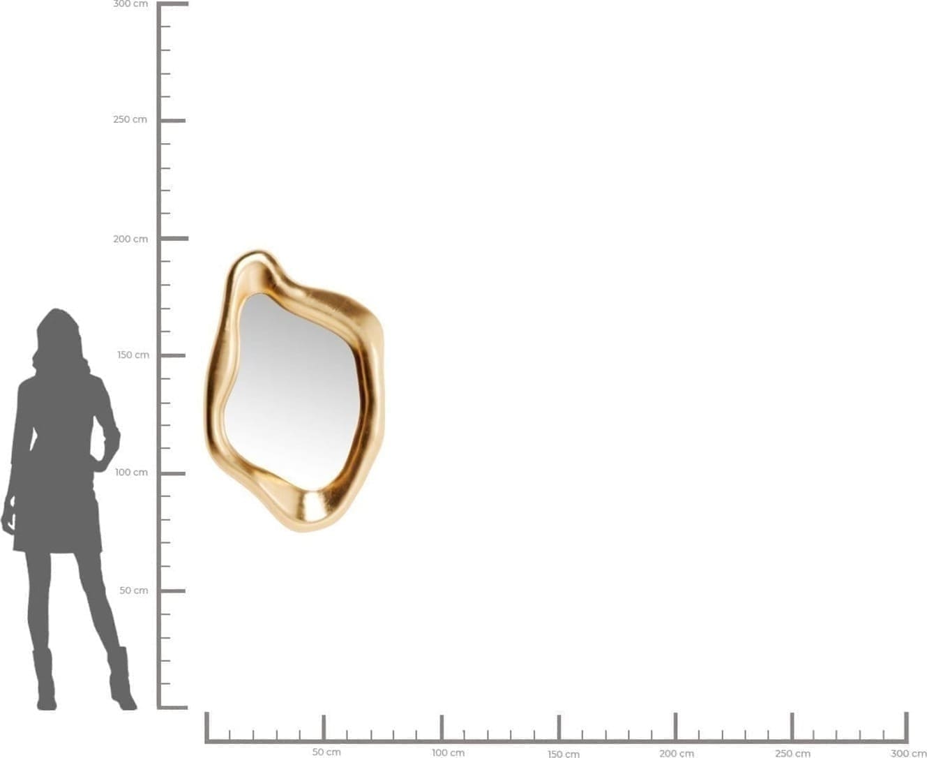 Spiegel Hologram Gold 119x76cm Kare Design Spiegel 83206