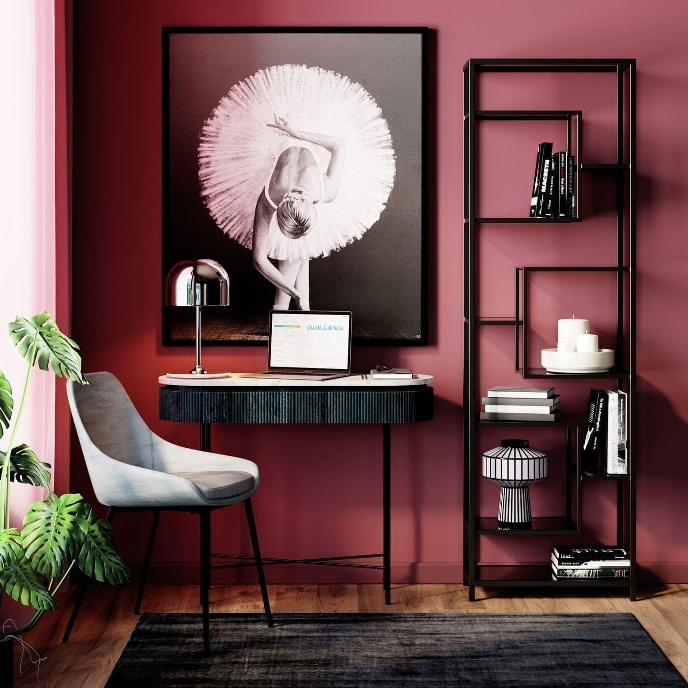 Wandplank Loft Black 60x195cm Kare Design Wandplank 85485