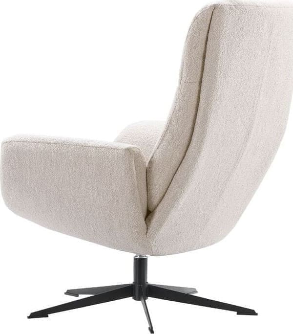 Profijt Meubel Draaifauteuil Langley beige Beige|Wit Draaifauteuil