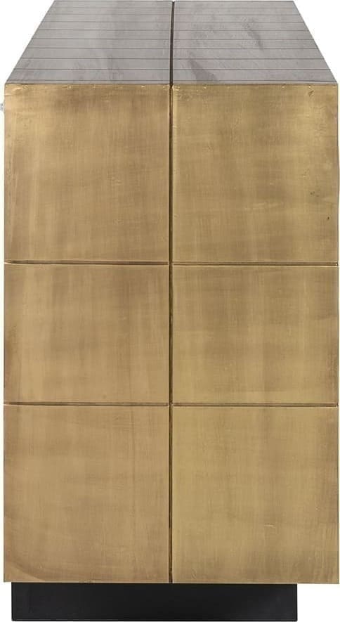 Richmond Interiors Dressoir Collada 3-deuren Goud Dressoir