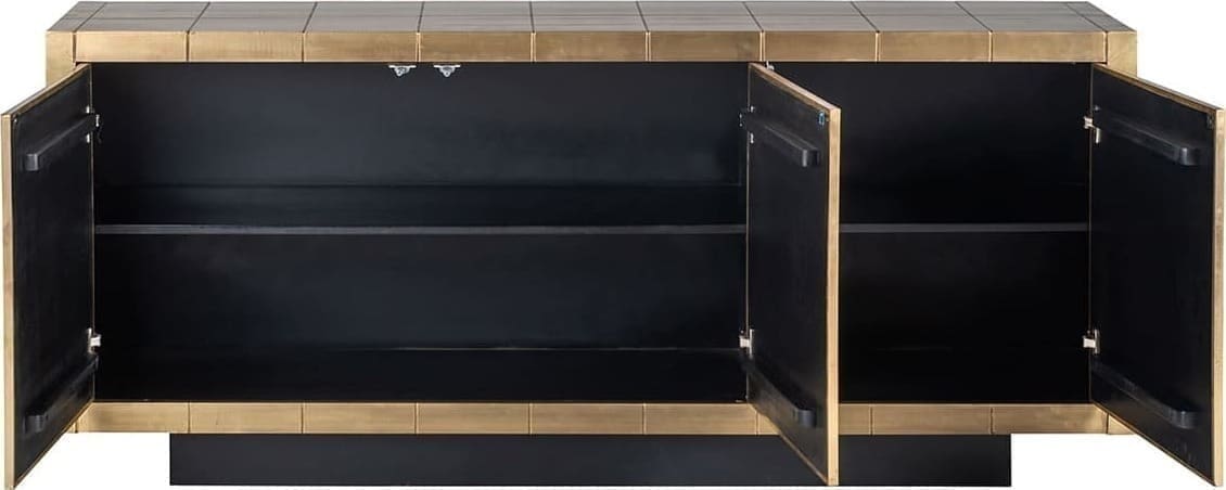 Richmond Interiors Dressoir Collada 3-deuren Goud Dressoir