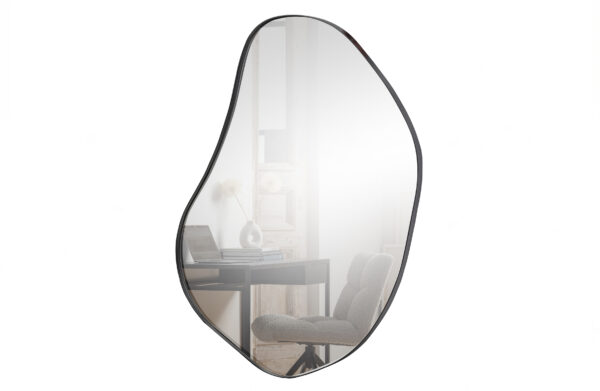 WOOOD Romee Organische Spiegel Metaal Zwart 100x70cm Zwart Spiegel