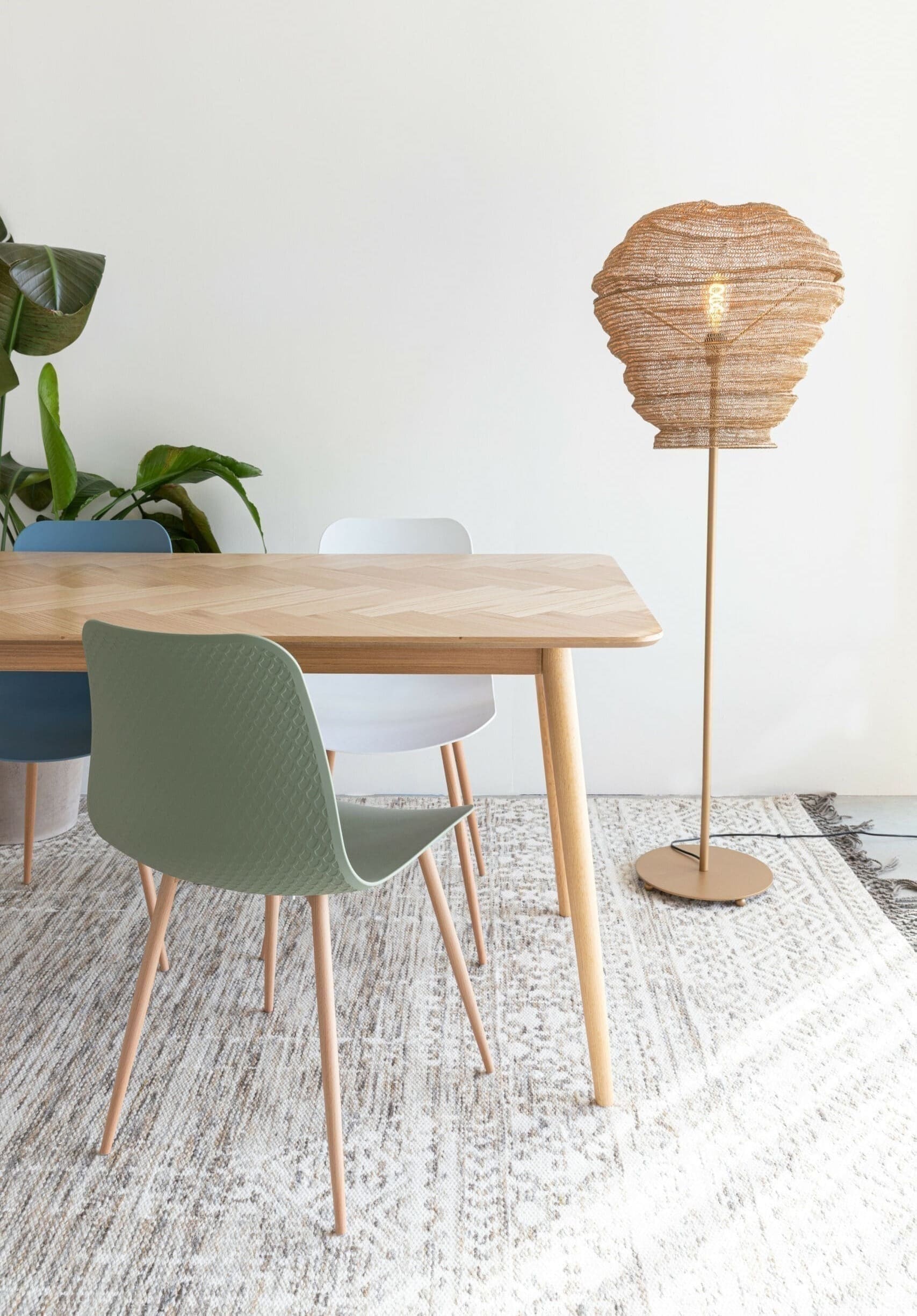 Tafel Fabio 160x80 Natural White Label Living Eettafel ZVR2100143