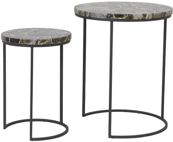Bijzettafel Axat - Agaat Bruin+zwart Light & Living Bijzettafel 6748683