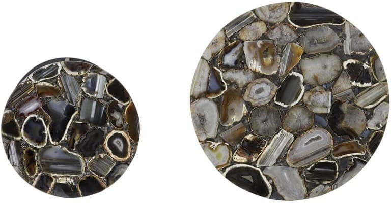 Bijzettafel Axat - Agaat Bruin+zwart Light & Living Bijzettafel 6748683