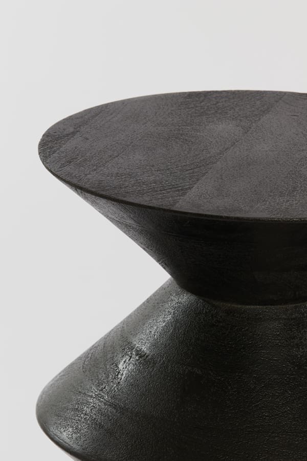 Bijzettafel Larus - Mango Hout Mat Zwart Light & Living Bijzettafel 6783612