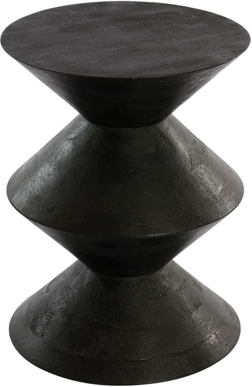 Bijzettafel Larus - Mango Hout Mat Zwart Light & Living Bijzettafel 6783712