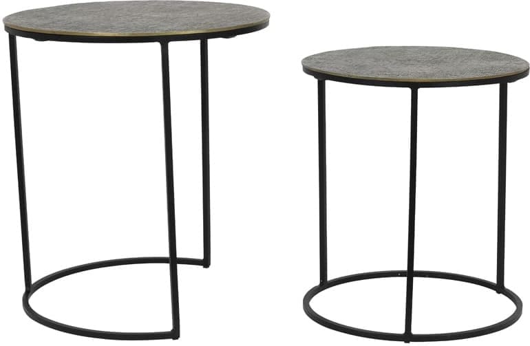 Bijzettafel Rengo - Relief Antiek Brons Light & Living Bijzettafel 6739018