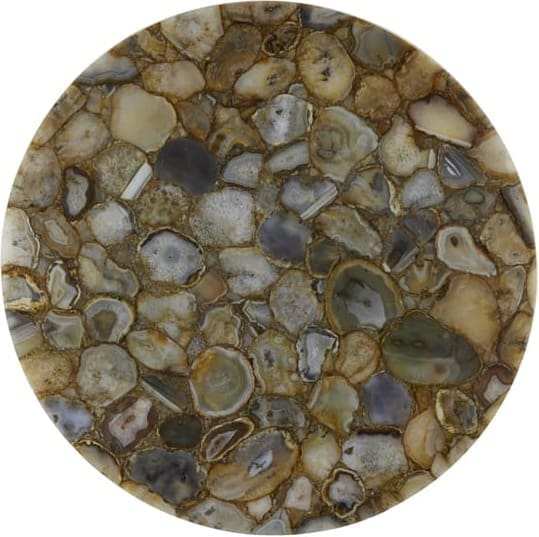 Bijzettafel Rickerd - Geel Agaat+antiek Brons Light & Living Bijzettafel 6765260