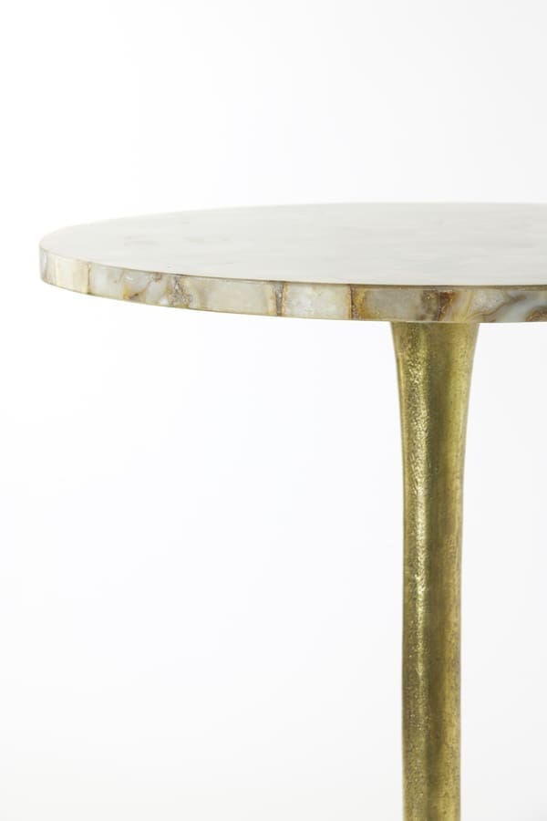 Bijzettafel Rickerd - Geel Agaat+antiek Brons Light & Living Bijzettafel 6765260
