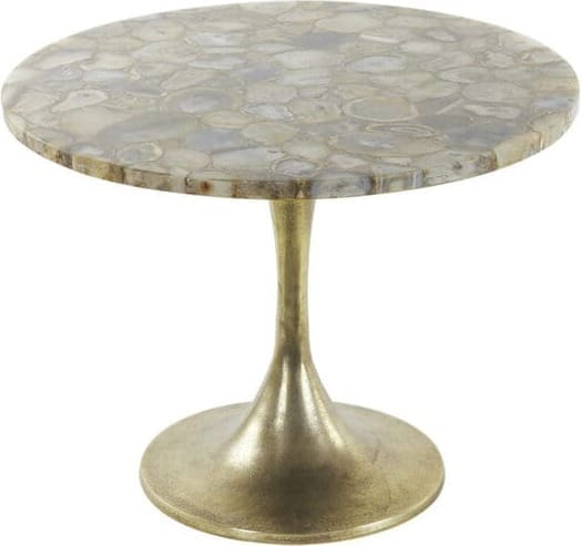 Bijzettafel Rickerd - Geel Agaat+antiek Brons Light & Living Bijzettafel 6765360