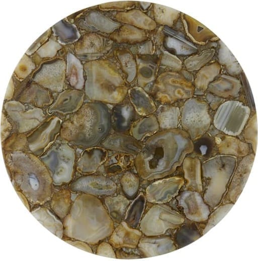 Bijzettafel Rickerd - Geel Agaat+antiek Brons Light & Living Bijzettafel 6765360