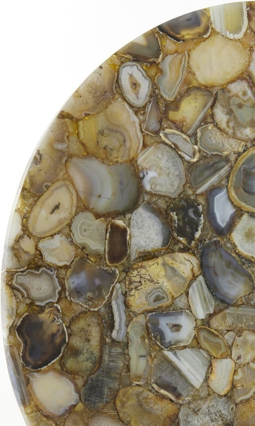 Bijzettafel Rickerd - Geel Agaat+antiek Brons Light & Living Bijzettafel 6765360