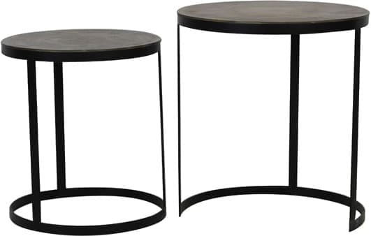 Bijzettafel Trelo - Antiek Brons-zwart Light & Living Bijzettafel 6754918