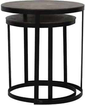 Bijzettafel Trelo - Antiek Brons-zwart Light & Living Bijzettafel 6754918
