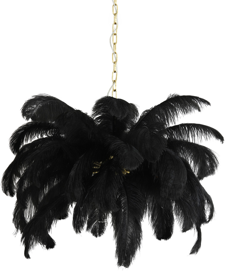 Hanglamp Feather - Goud+zwart Light & Living Hanglamp 2945612