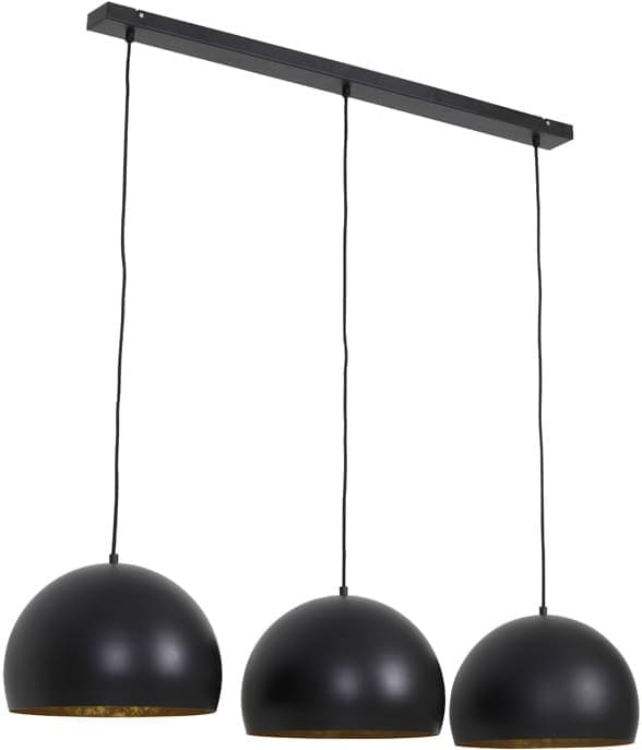Hanglamp Jaicey - Mat Zwart-goud Light & Living Hanglamp 2908812