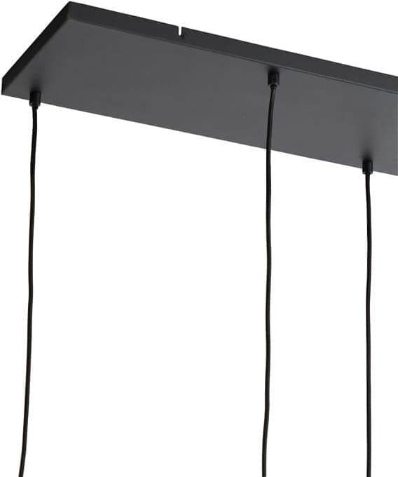 Hanglamp Lekar - Zwart+smoke Glas Light & Living Hanglamp 2946212