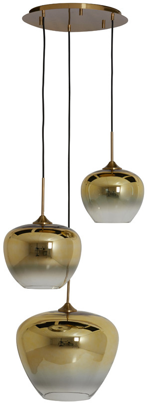 Hanglamp Mayson - Glas Goud-helder+goud Light & Living Hanglamp 2958685