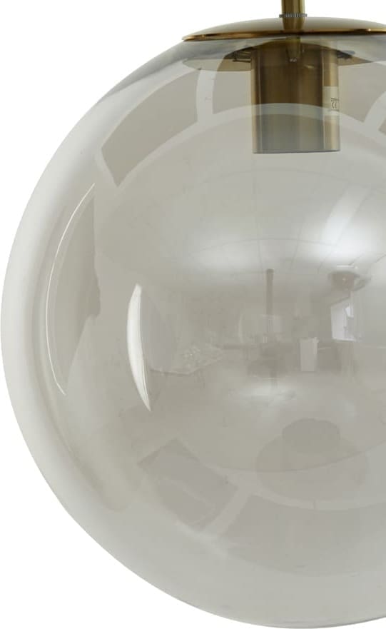 Hanglamp Medina - Antiek Brons+glas Helder Light & Living Hanglamp 2958963