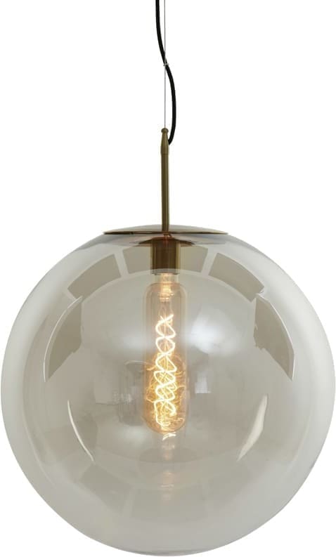 Hanglamp Medina - Antiek Brons+glas Helder Light & Living Hanglamp 2958963