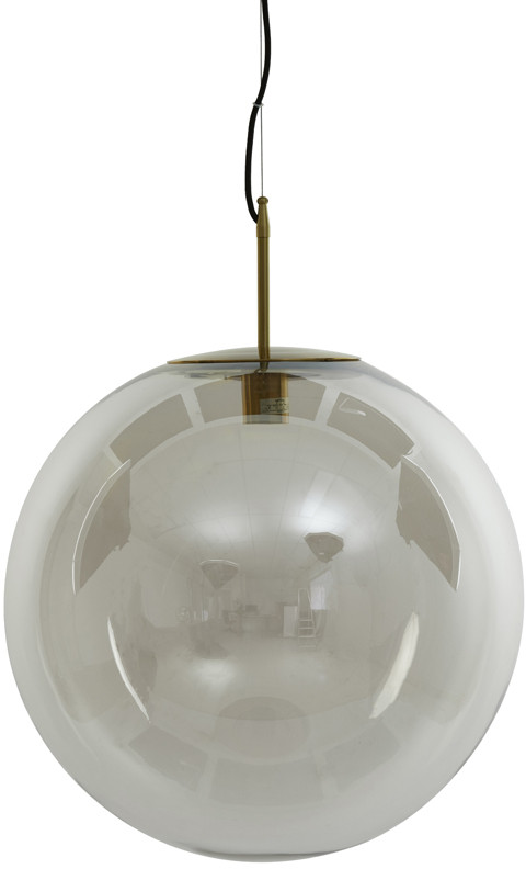 Hanglamp Medina - Antiek Brons+glas Helder Light & Living Hanglamp 2958963