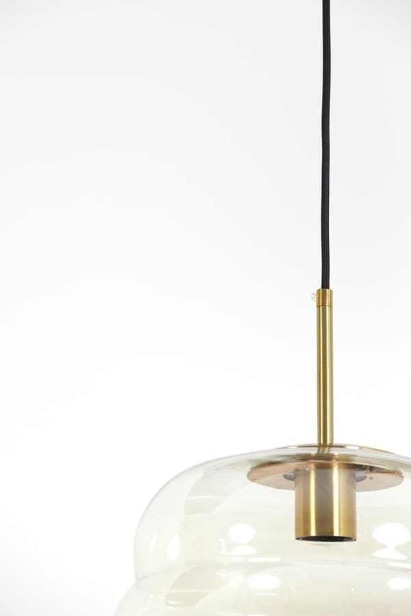 Hanglamp Misty - Glas Amber+goud Light & Living Hanglamp 2961283