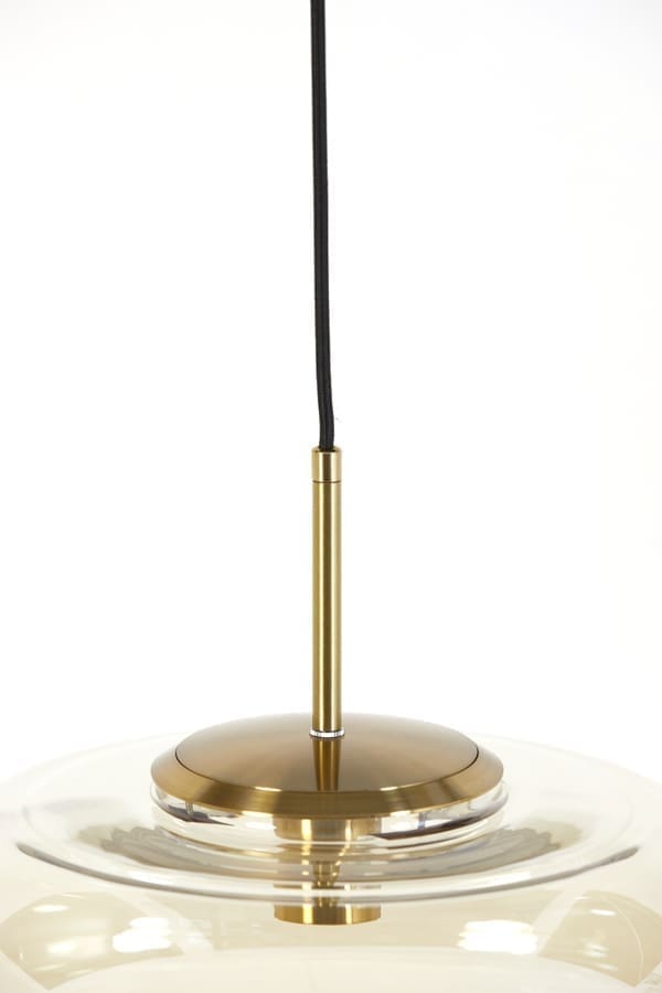 Hanglamp Misty - Glas Amber+goud Light & Living Hanglamp 2961383