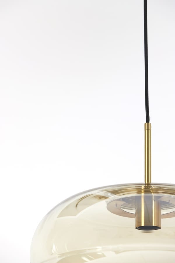 Hanglamp Misty - Glas Amber+goud Light & Living Hanglamp 2961383