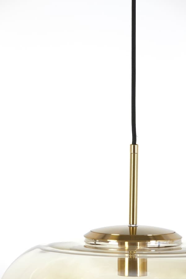 Hanglamp Misty - Glas Amber+goud Light & Living Hanglamp 2961383